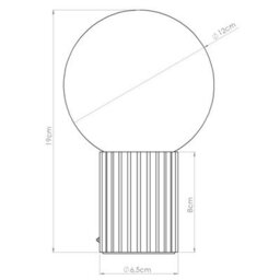 Luminosa Lighting Luminosa Halo Globe Table Lamp Black 1X G9 - thumbnail 7