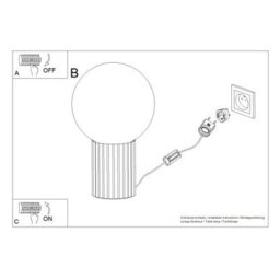 Luminosa Lighting Luminosa Halo Globe Table Lamp Black 1X G9 - thumbnail 8