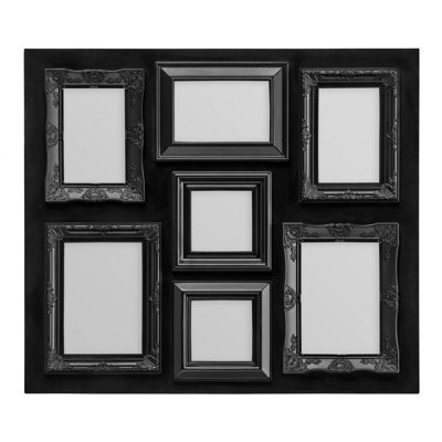Orsina Black 7 Photo Frame,glass Front Photo Display,versatile Arrangement For Landscape, Portrait, & Square Photos - image 1