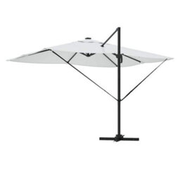 Berkfield Cantilever Roma Parasol With Leds Sand 352X251X265 Cm Aluminium - thumbnail 7