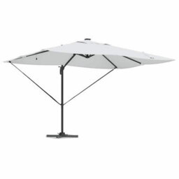 Berkfield Cantilever Roma Parasol With Leds Sand 352X251X265 Cm Aluminium - thumbnail 3