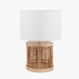 Pacific Lifestyle Sorbus Natural Ribbed Small Table Lamp - thumbnail 3