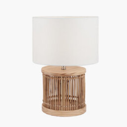 Pacific Lifestyle Sorbus Natural Ribbed Small Table Lamp - thumbnail 4