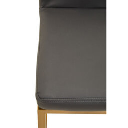 Orsina Dark Grey And Gold Finish Bar Chair, Glam Touch Indoor Metal Bar Stool, Footrest Bar Chair - thumbnail 9