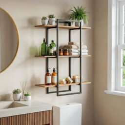 3 Tier Modern Wall-Mounted Shelves Floating Shelf Vertical Display - thumbnail 6