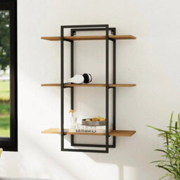 3 Tier Modern Wall-Mounted Shelves Floating Shelf Vertical Display - thumbnail 4