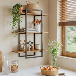 3 Tier Modern Wall-Mounted Shelves Floating Shelf Vertical Display - thumbnail 5