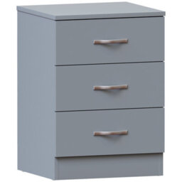 Lassic Vida Designs Riano Grey 3 Drawer Bedside Chest (H)560mm (W)400mm (D)360mm - thumbnail 7