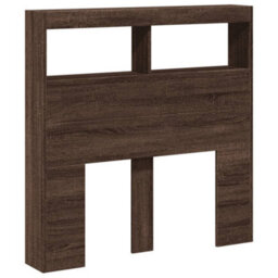 Berkfield Headboard Cabinet With Led Brown Oak 100X17X102 Cm - thumbnail 3