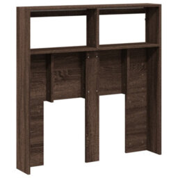 Berkfield Headboard Cabinet With Led Brown Oak 100X17X102 Cm - thumbnail 8