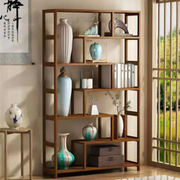 Brown 99X25.3X175 Cm 7 Tier Wood Bookshelf Open Display Stand Bookcase Shelves - thumbnail 3