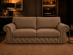Rio Swan Chesterfield Sofa Mink 3 Seater