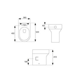 Homestylestore 600mm Dark Oak Wc Unit Led Lit Shelf Toilet And Black Flush Button - thumbnail 5