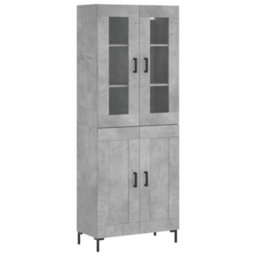 Berkfield Highboard Concrete Grey 69.5X34X180 Cm Engineered Wood - thumbnail 2