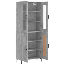 Berkfield Highboard Concrete Grey 69.5X34X180 Cm Engineered Wood - thumbnail 4