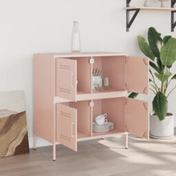 Berkfield Sideboard Pink 68X39X79 Cm Steel - thumbnail 3