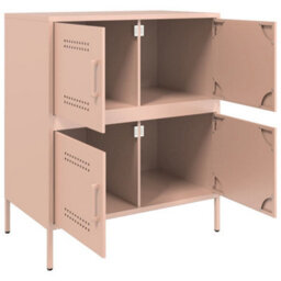Berkfield Sideboard Pink 68X39X79 Cm Steel - thumbnail 9