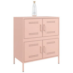 Berkfield Sideboard Pink 68X39X79 Cm Steel - thumbnail 4