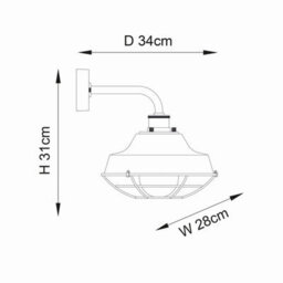 Luminosa Lighting Luminosa Brindisi Outdoor Dome Wall Lamp Textured, Matt Black, Clear Glass - thumbnail 8