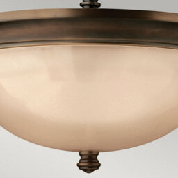Luminosa Lighting Elstead Mayflower 3 Light Semi Flush Ceiling Light Olde Bronze, E27 - thumbnail 4