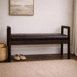 Artisan Furniture Solid Wood Gridline Bench - thumbnail 1