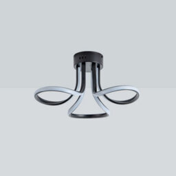 Pagazzi Lighting Pagazzi Yara 3 Light Black Led Semi Flush Ceiling Light - thumbnail 4