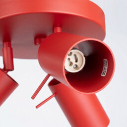 Sollux Lighting Ring Steel Red 3 Lights Modern Ceiling Lamps - thumbnail 5