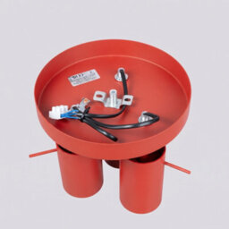 Sollux Lighting Ring Steel Red 3 Lights Modern Ceiling Lamps - thumbnail 4
