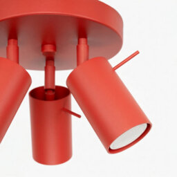 Sollux Lighting Ring Steel Red 3 Lights Modern Ceiling Lamps - thumbnail 7
