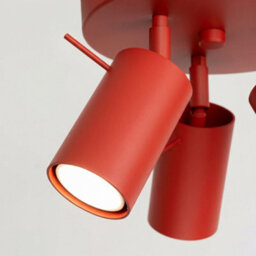 Sollux Lighting Ring Steel Red 3 Lights Modern Ceiling Lamps - thumbnail 6