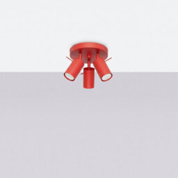 Sollux Lighting Ring Steel Red 3 Lights Modern Ceiling Lamps - thumbnail 2
