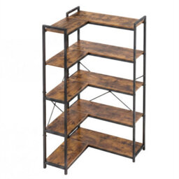 Levede Corner Bookcase,5-Tier L-Shaped Bookshelf,space-Saving - thumbnail 3