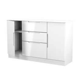 Messina Ready Assembled Gloss White 3 Drawer Sideboard (H)785mm (W)1254mm (D)400mm - thumbnail 8