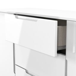 Messina Ready Assembled Gloss White 3 Drawer Sideboard (H)785mm (W)1254mm (D)400mm - thumbnail 5