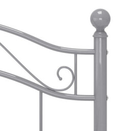 Berkfield Bed Frame Grey Metal 90X200 Cm - thumbnail 6