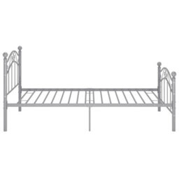 Berkfield Bed Frame Grey Metal 90X200 Cm - thumbnail 4