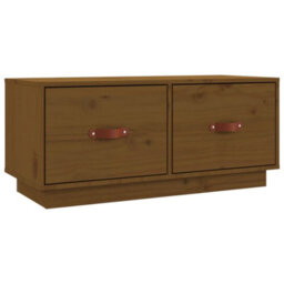 Berkfield Stylish Tv Cabinet Honey Brown 80X34X35 Cm Solid Wood Pine