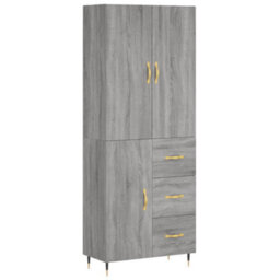 Berkfield Highboard Grey Sonoma 69.5X34X180 Cm Engineered Wood - thumbnail 2
