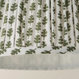 Valuelights Grange Small Green Floral Pleated Lamp Shade And Bulb - thumbnail 4