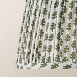 Valuelights Grange Small Green Floral Pleated Lamp Shade And Bulb - thumbnail 3