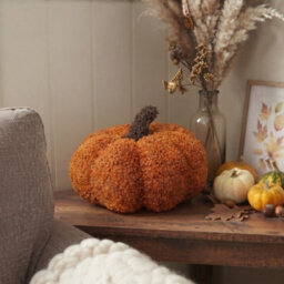 Garden Greatness Orange Textured Pumpkin Shaped Cushion - thumbnail 1