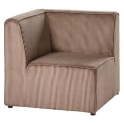 Beliani Corner Seat Lemvig Corduroy Sand Beige Left Hand - thumbnail 4
