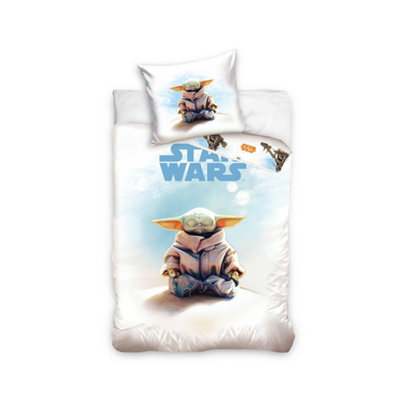 Star Wars Baby Yoda Grogu Single Duvet Cover And Pillowcase Set - European Size