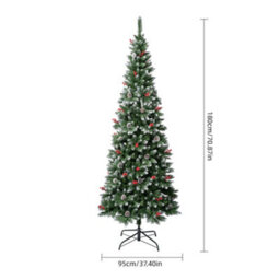 Living And Home 180Cm High Snowflake Christmas Tree With Foldable Metal Stand - thumbnail 7