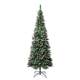 Living And Home 180Cm High Snowflake Christmas Tree With Foldable Metal Stand - thumbnail 4