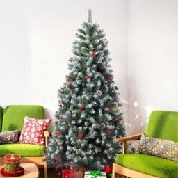 Living And Home 180Cm High Snowflake Christmas Tree With Foldable Metal Stand - thumbnail 3