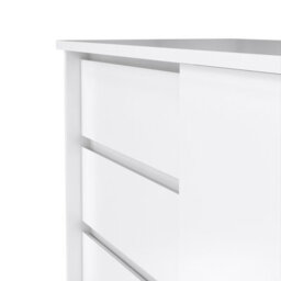 Furniture To Go Naia Storage Unit With 1 Sliding Door And 3 Drawers In White High Gloss (W) 118.9 X  (H) 75.6 X (D) 50Cm - thumbnail 7