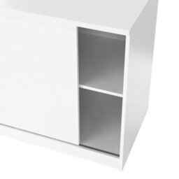 Furniture To Go Naia Storage Unit With 1 Sliding Door And 3 Drawers In White High Gloss (W) 118.9 X  (H) 75.6 X (D) 50Cm - thumbnail 8