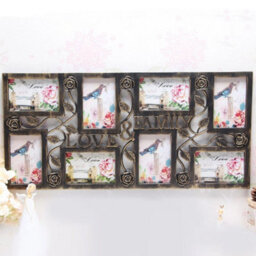 Vintage Copper Multi Aperture Photo Picture Frame Hold 8 Photos Large Multi Picture Photo 6X4In - thumbnail 3
