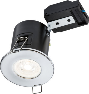 Luminosa Lighting Luminosa Fixed Gu10 Fire-Rated Downlight - Chrome 230V Ip20 35W - image 1